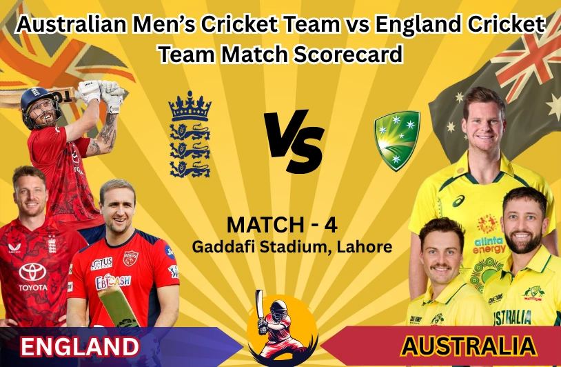 Australian Men’s Cricket Team vs England Match Scorecard 2025 Australian Men’s Cricket Team vs England Cricket Team Match Scorecard