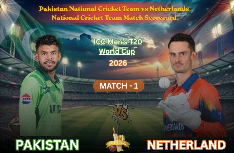Pakistan National Cricket Team vs Netherlands National Cricket Team Match Scorecard – A 3-Wicket Thriller That Nearly Broke Pakistan Fans Pakistan National Cricket Team vs Netherlands National Cricket Team Match Scorecard
